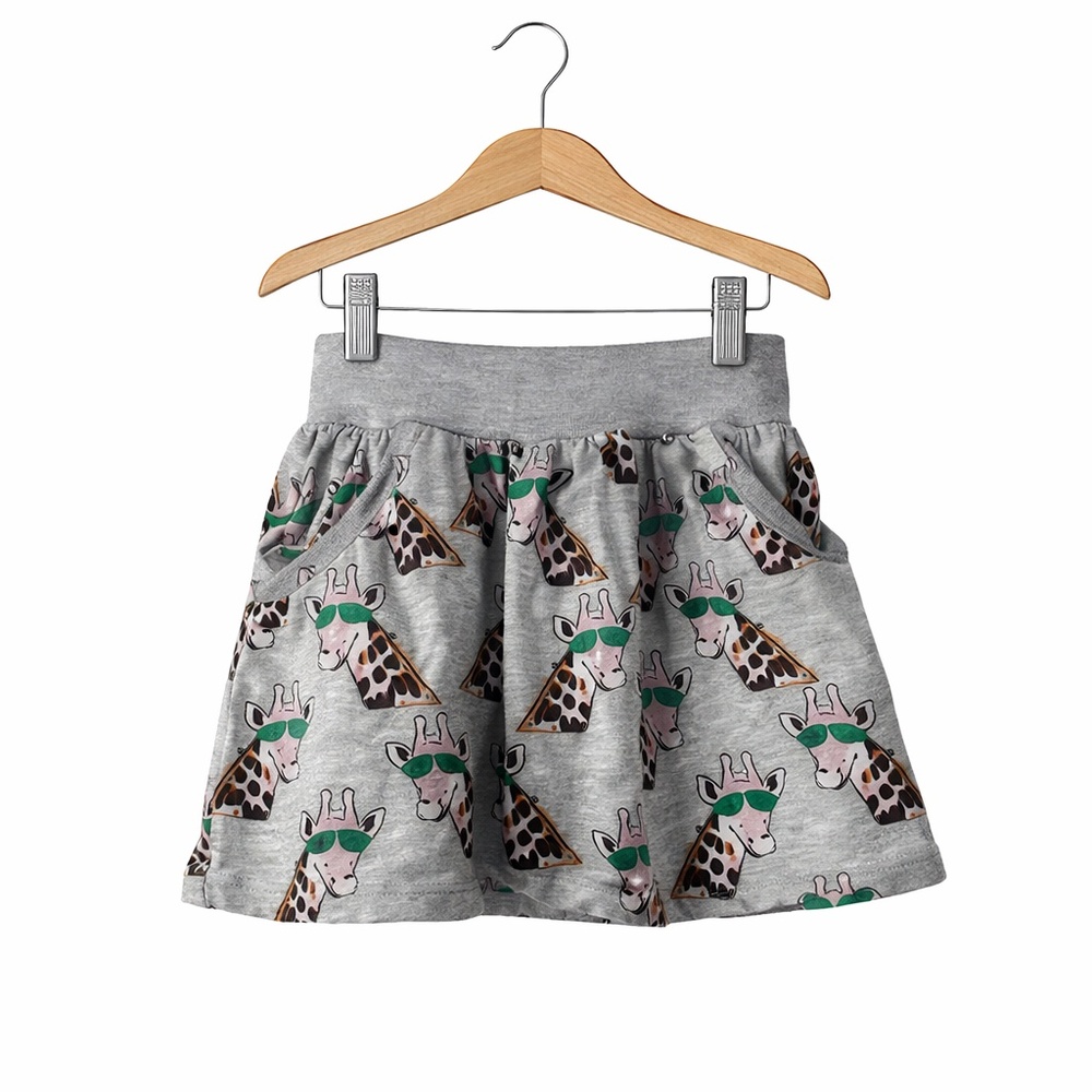 Gardner & The Gang Giraffe Skirt 4/6 Kids Cute Safari Print Trendy Playwear 🦒